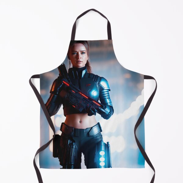 Item preview, Woman robot with a gun. designed and sold by Maniock.
