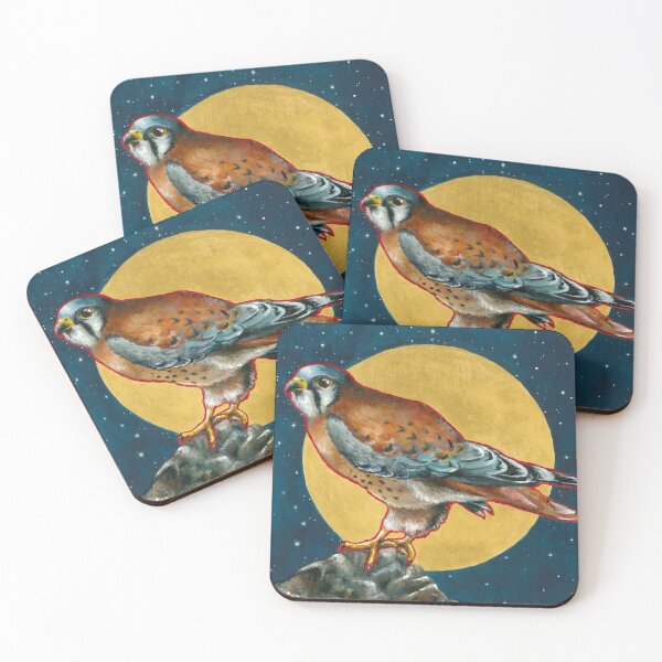 Item preview, Male American Kestrel Bird at Night designed and sold by Kelley-Art.