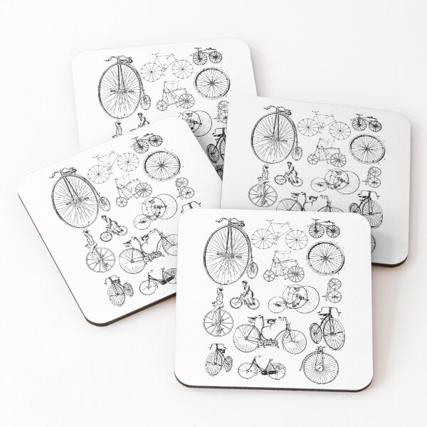 Item preview, Collection of Different Types of Bicycles - History of the Bicycle - Graphic Art designed and sold by Loving Nature Gifts.