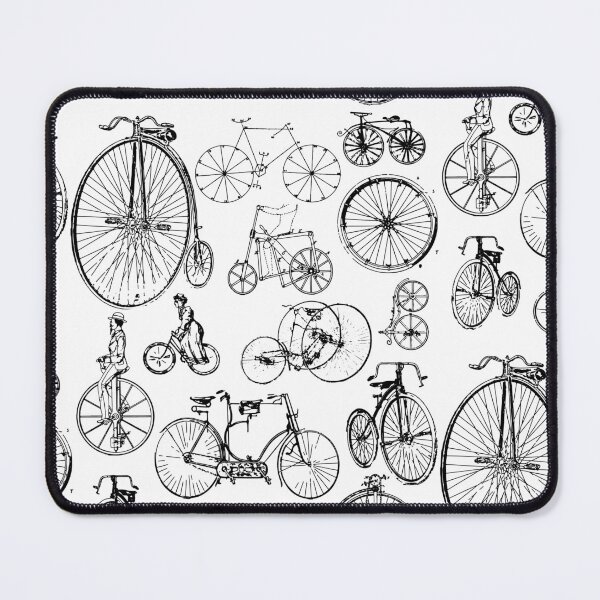 Item preview, Collection of Different Types of Bicycles - History of the Bicycle - Graphic Art designed and sold by Loving Nature Gifts.