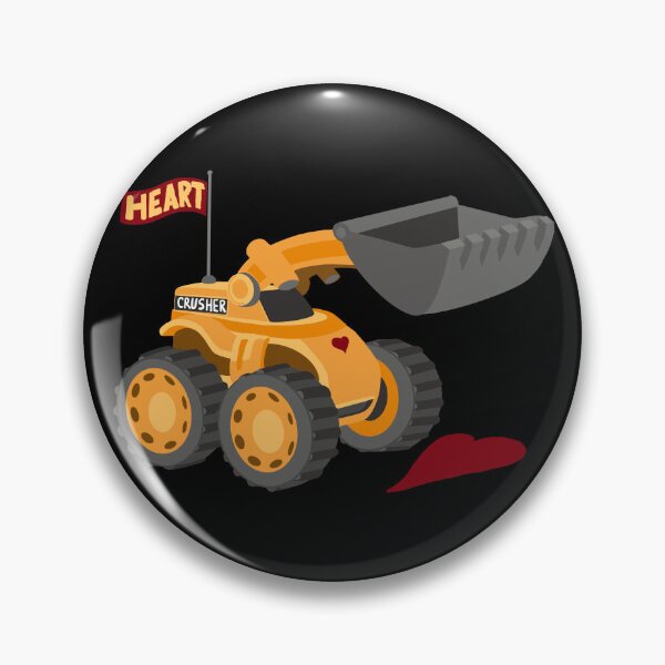 Item preview, Heart Crusher, Funny Kids digger truck | All hand drawn designed and sold by Giovanni-c.