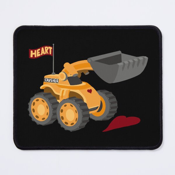 Item preview, Heart Crusher, Funny Kids digger truck | All hand drawn designed and sold by Giovanni-c.