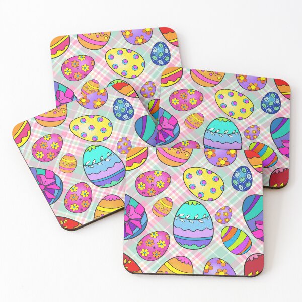 Item preview, Colorful Easter Eggs Plaid Pattern designed and sold by SiYDesigns.