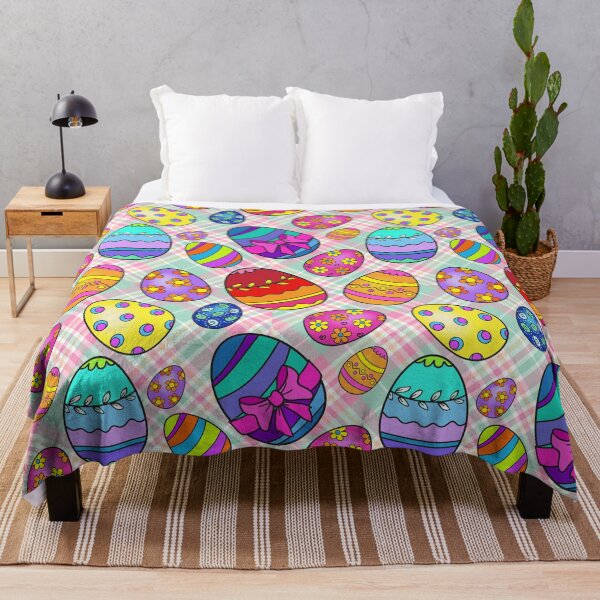 Item preview, Colorful Easter Eggs Plaid Pattern designed and sold by SiYDesigns.