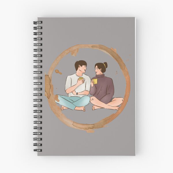 Item preview, Coffee cute couple with a cup of coffee designed and sold by BloomingByL.