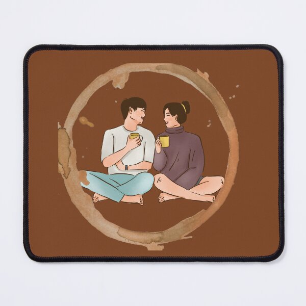 Item preview, Coffee cute couple with a cup of coffee designed and sold by BloomingByL.