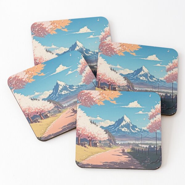 Item preview, Anime cherry blossoms path towards mountains designed and sold by AI-Ericson.