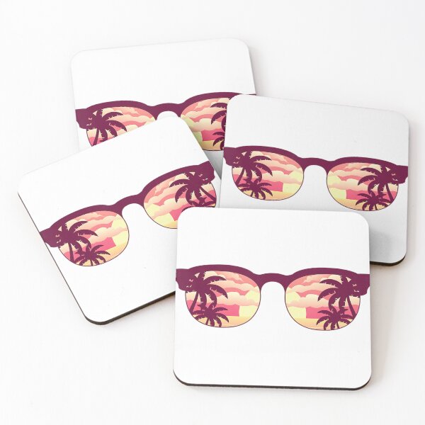Item preview, Sunset Palm Trees Beach Summer Vacation Tropical Sunglasses  designed and sold by mikvaaishwerj.
