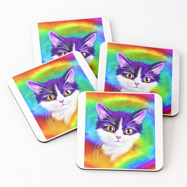 Item preview, Rainbow cute cat artwork designed and sold by The Love Quill.