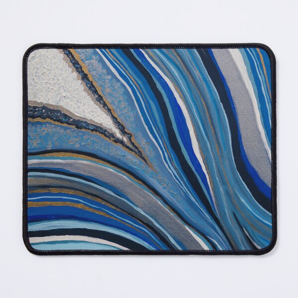 Artikelvorschau, Blaue Geode inspirierte Malerei entworfen und verkauft von colormemichelle.