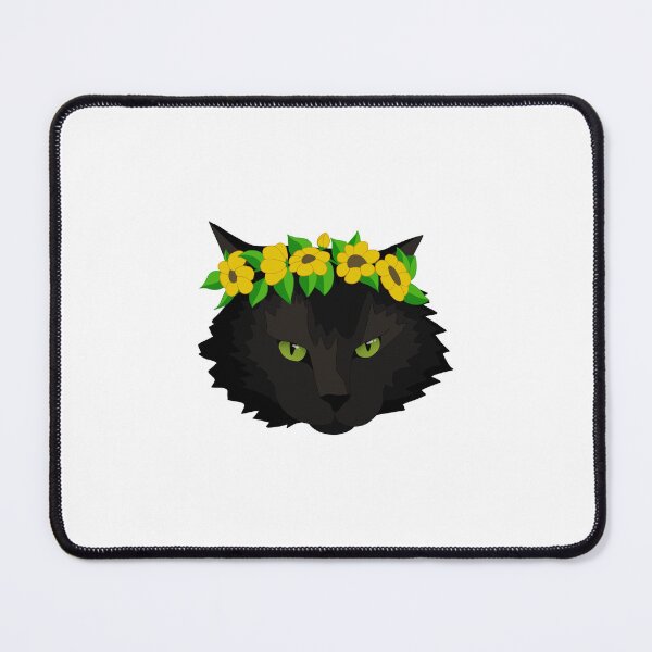 Item preview, Stanley - Black Cat with Flower Crown designed and sold by colormemichelle.