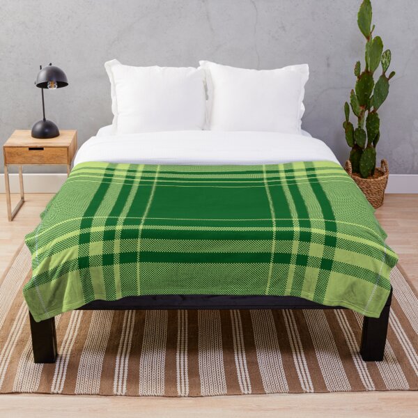 Aperçu de l'œuvre Plaid tartan vert et jaune | Motif à rayures moderne et unique pour Noël créée et vendue par TheWalnut.