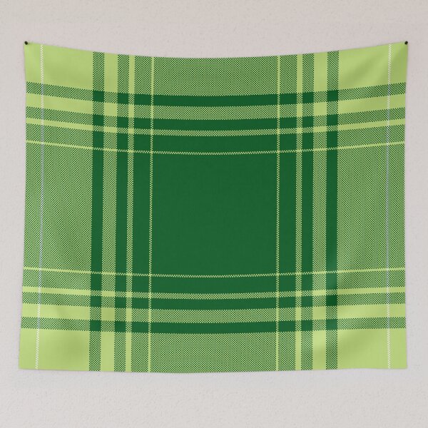 Item preview, Cuadros escoceses verdes y amarillos | Diseño de rayas moderno y único para Navidad designed and sold by TheWalnut.