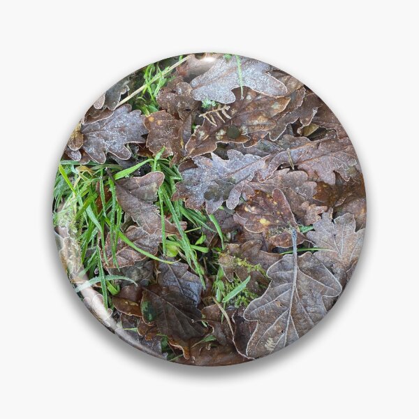 Item preview, Frosted Dead Leaves on Grass designed and sold by Sinemathk.