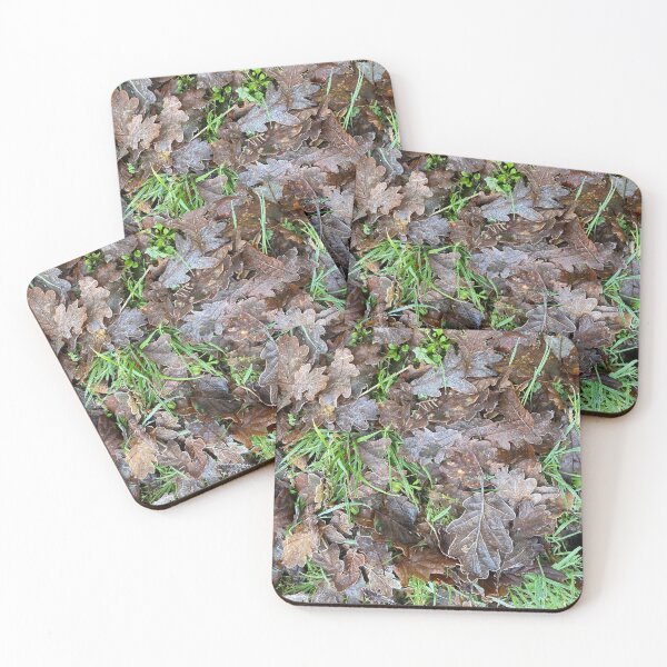 Item preview, Frosted Dead Leaves on Grass designed and sold by Sinemathk.