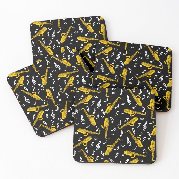 Item preview, Saxophone Music Notes Pattern designed and sold by BartholGraphics.