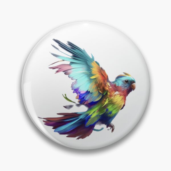 Item preview, Colorful parrot flapping wings designed and sold by baksuart.