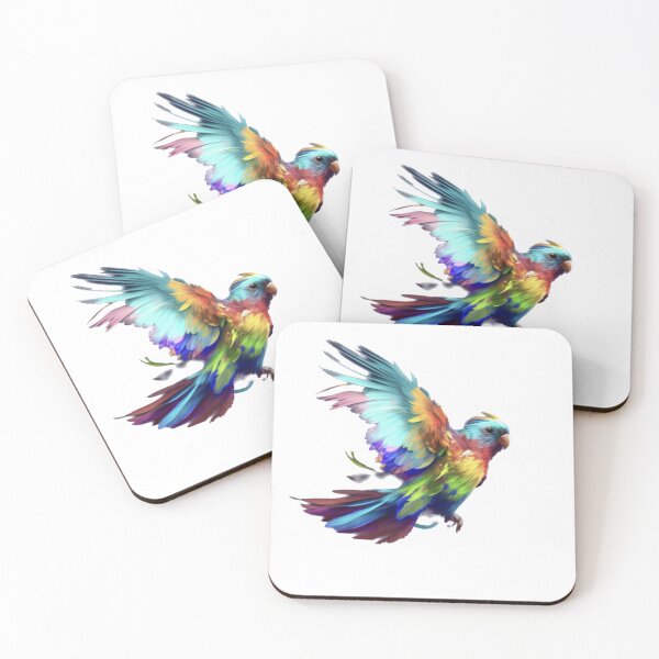 Item preview, Colorful parrot flapping wings designed and sold by baksuart.
