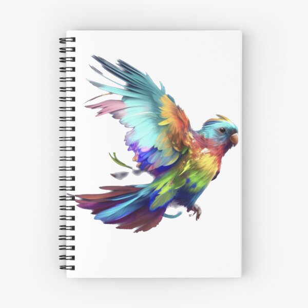 Item preview, Colorful parrot flapping wings designed and sold by baksuart.