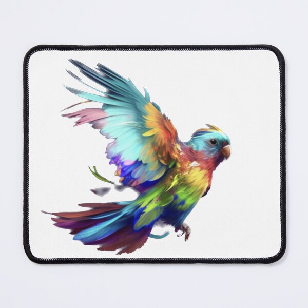 Item preview, Colorful parrot flapping wings designed and sold by baksuart.