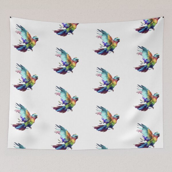 Item preview, Colorful parrot flapping wings designed and sold by baksuart.