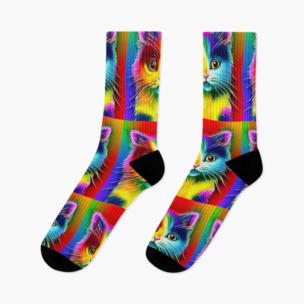 Item preview, Rainbow cute cat artwork designed and sold by The Love Quill.