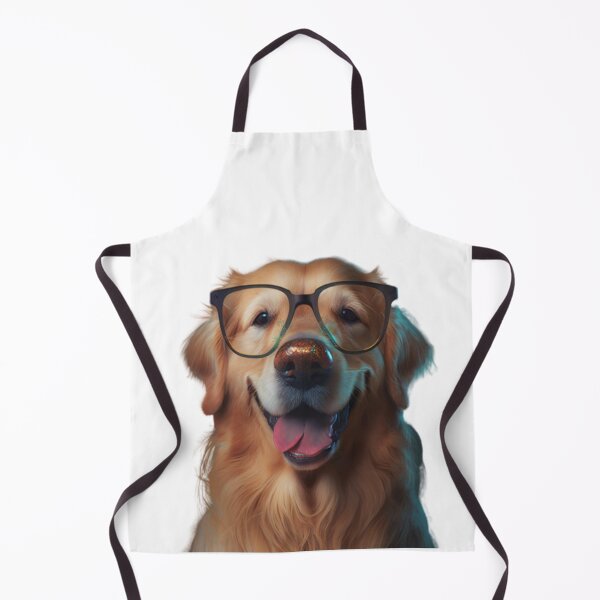 Item preview, Cute Golden Retriever Wearing Glasses designed and sold by DoodlesnPoodles.