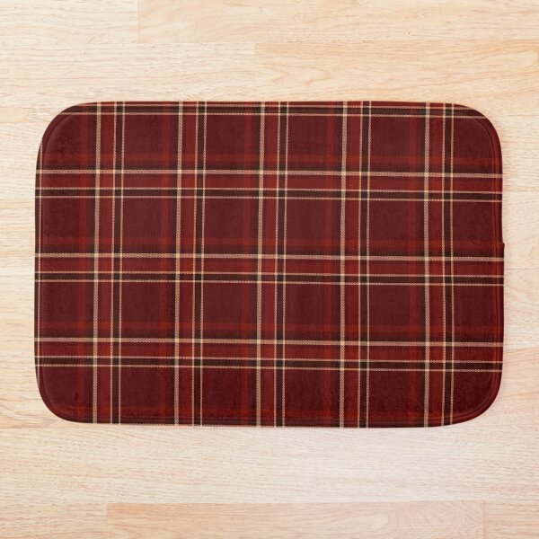 Aperçu de l'œuvre Plaid tartan rouge et jaune | Motif à rayures moderne et unique pour Noël créée et vendue par TheWalnut.
