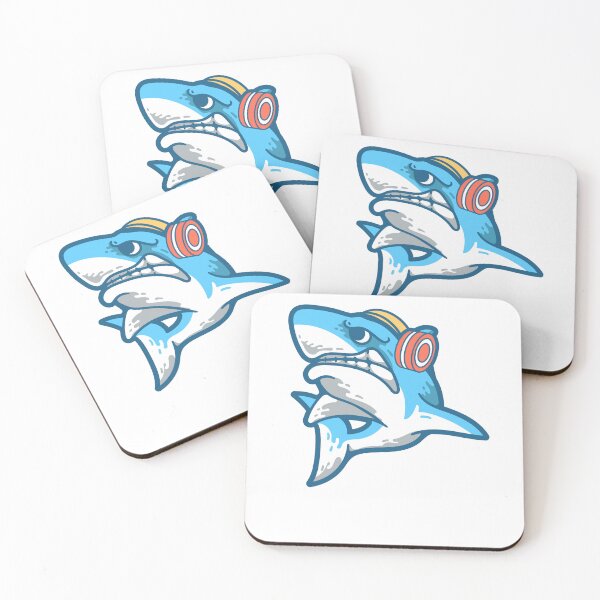 Item preview, Retro Shark listening to Beats designed and sold by mkzmerch.