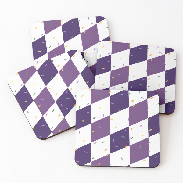 Item preview, mardi gras purple diamond and confetti designed and sold by MGuyerArt.