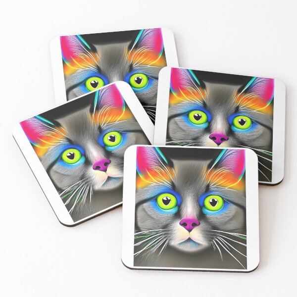 Item preview, Rainbow cute cat artwork designed and sold by The Love Quill.