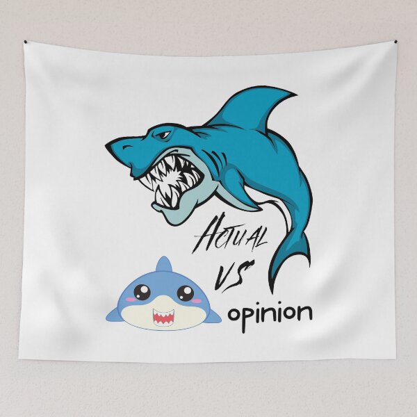 Item preview, Funny Shark Actual vs Opinion designed and sold by mkzmerch.