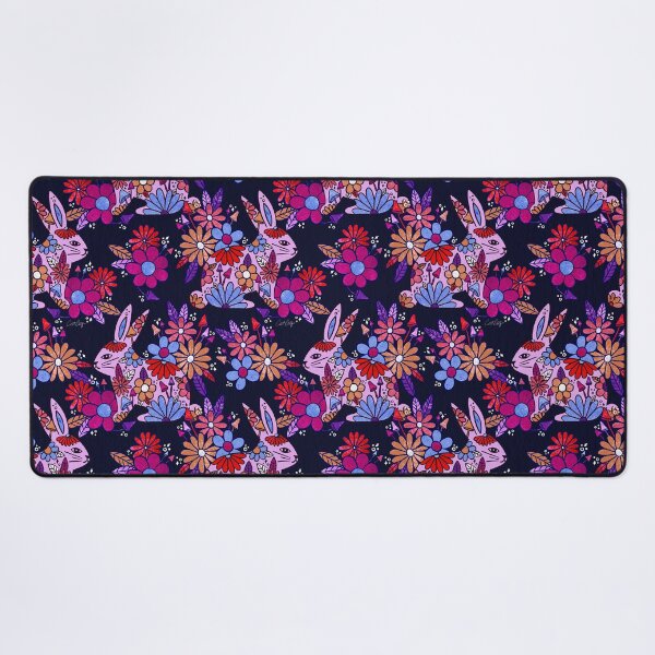 Item preview, Flower Power Bunny – Indigo designed and sold by Cat Coquillette.