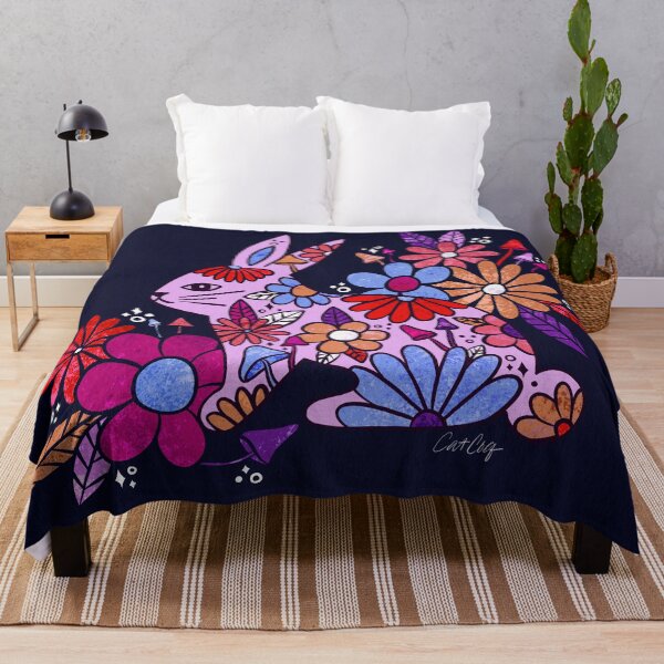 Item preview, Flower Power Bunny – Indigo designed and sold by Cat Coquillette.