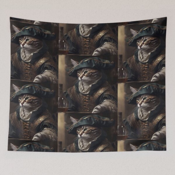 Item preview, Caravaggio Nightclub Cat T-Shirts designed and sold by MagnaSpes.