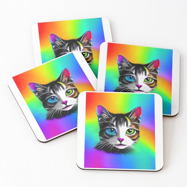 Item preview, Rainbow cute cat artwork designed and sold by The Love Quill.