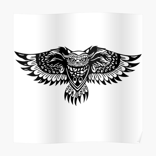 "Black And White Owl" Poster by ItsmeLevyM Redbubble