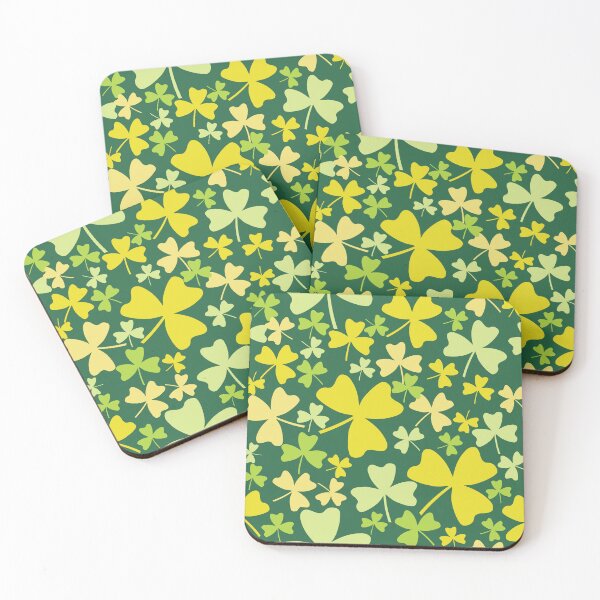 Item preview, Shamrocks Yellow and Green Pattern designed and sold by BartholGraphics.