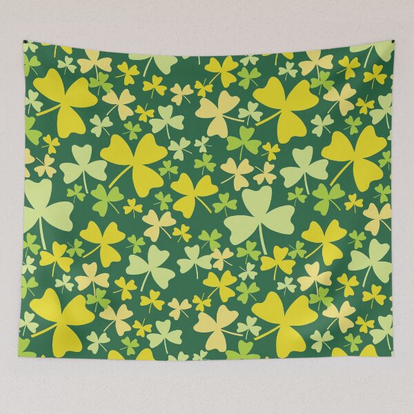Item preview, Shamrocks Yellow and Green Pattern designed and sold by BartholGraphics.