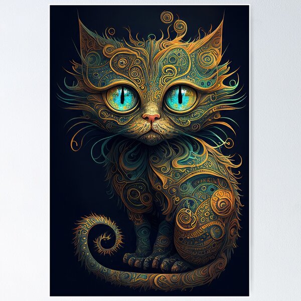 Whimsical Cat Poster
