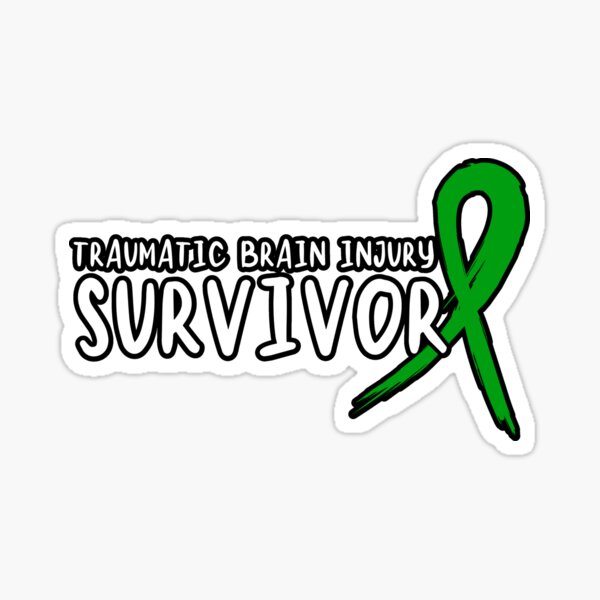 Item preview, Traumatic Brain Injury Survivor with Green Ribbon designed and sold by Simple429.