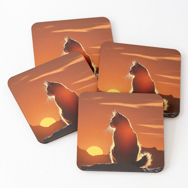 Item preview, Cat Looking at Sunset designed and sold by JoyfulNymph.