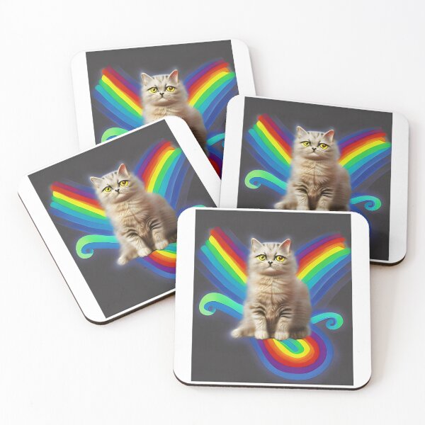 Item preview, Rainbow cute cat artwork designed and sold by The Love Quill.