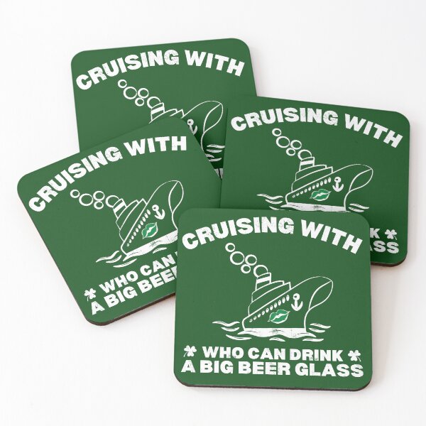 Item preview, Cruising With Who Can Drink a Big Beer Glass Funny St Patrick's day designed and sold by diip.
