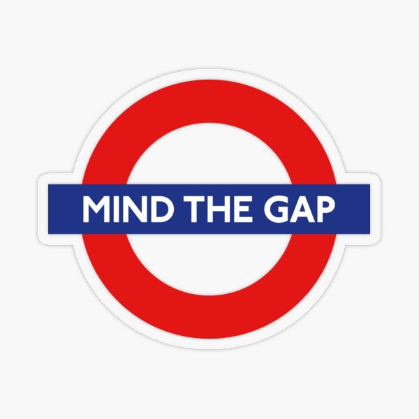 Mind The Gap Transparent Sticker