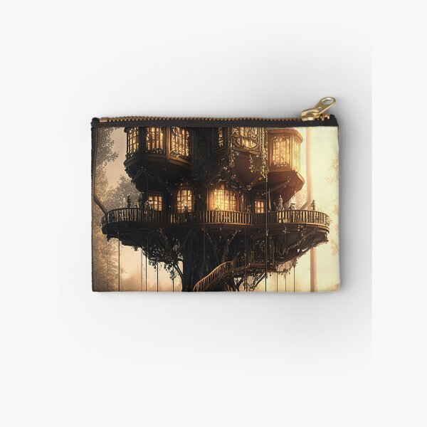 Item preview, Golden steampunk forest tree house designed and sold by RK - Shop.