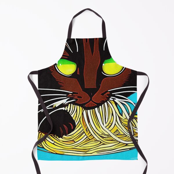 Item preview, *AN ADORABLE KITTEN EATING SPAGHETTI PAINTING ILLUSTRATION* designed and sold by Ralek.