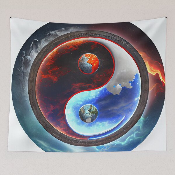Artikelvorschau, Fire and Ice Yin Yang entworfen und verkauft von OccultDreams.