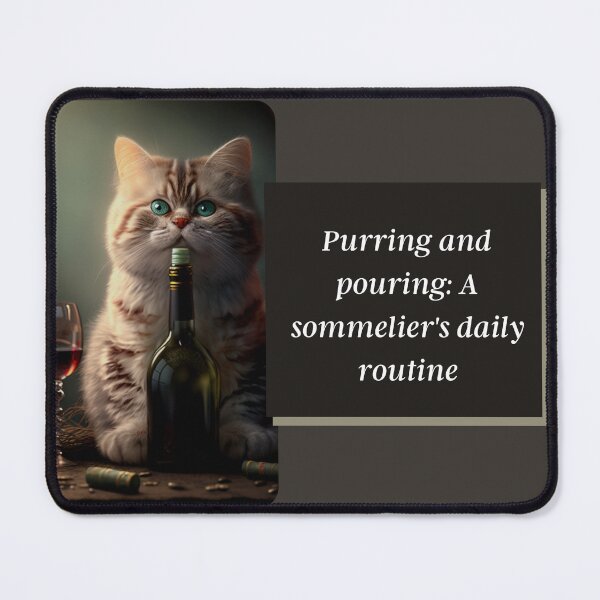 Item preview, Sommelier Cat and Wine Enthusiast designed and sold by SOMM DIGI ART .