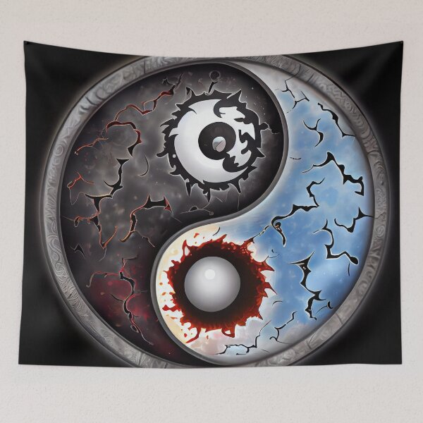 Item preview, Fractured Yin Yang designed and sold by OccultDreams.
